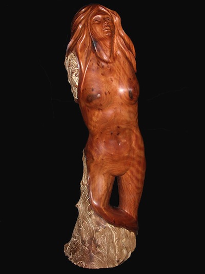 "Orei" Nude Female Figure Carved from Budgeroo by Guy Breay